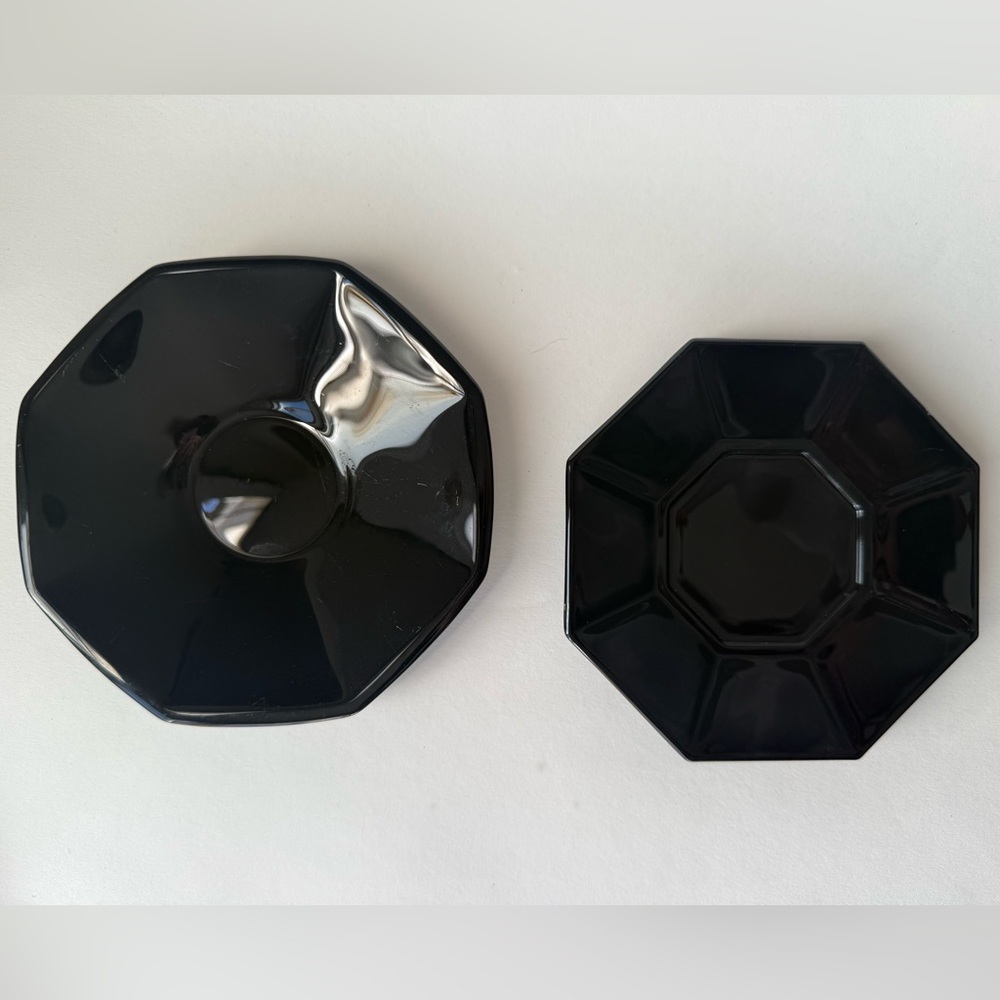 2 small French Arcoroc saucers